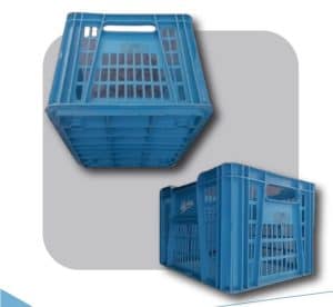 Canastilla Plástica Cubo Lechero Acanalado