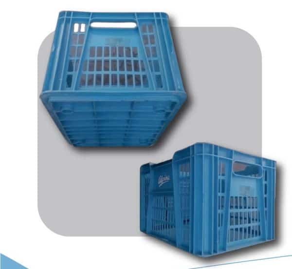 Canastilla Plástica Cubo Lechero Acanalado