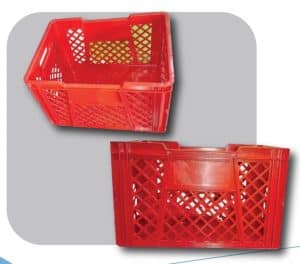 Canastilla Plástica Cubo Lechero Malla