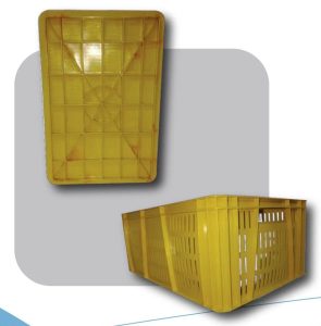 Canastilla Plástica Plana tipo fruver acanalada piso sellado